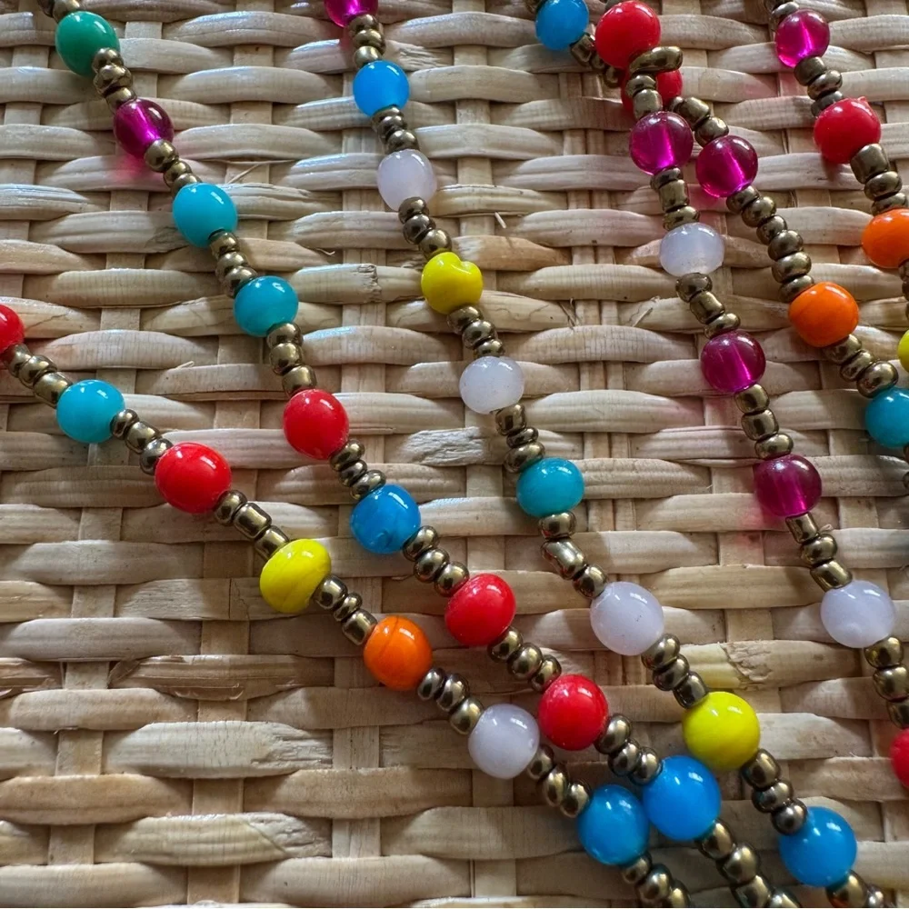 Colorful Beaded Necklace and Bracelet Set - Picture 2 of 4